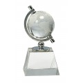 6 inch Crystal Spinning Globe with Clear Base